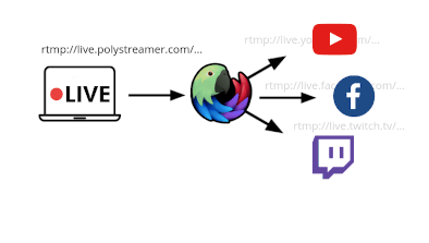 PolyStreamer · Multistreaming from $6.99