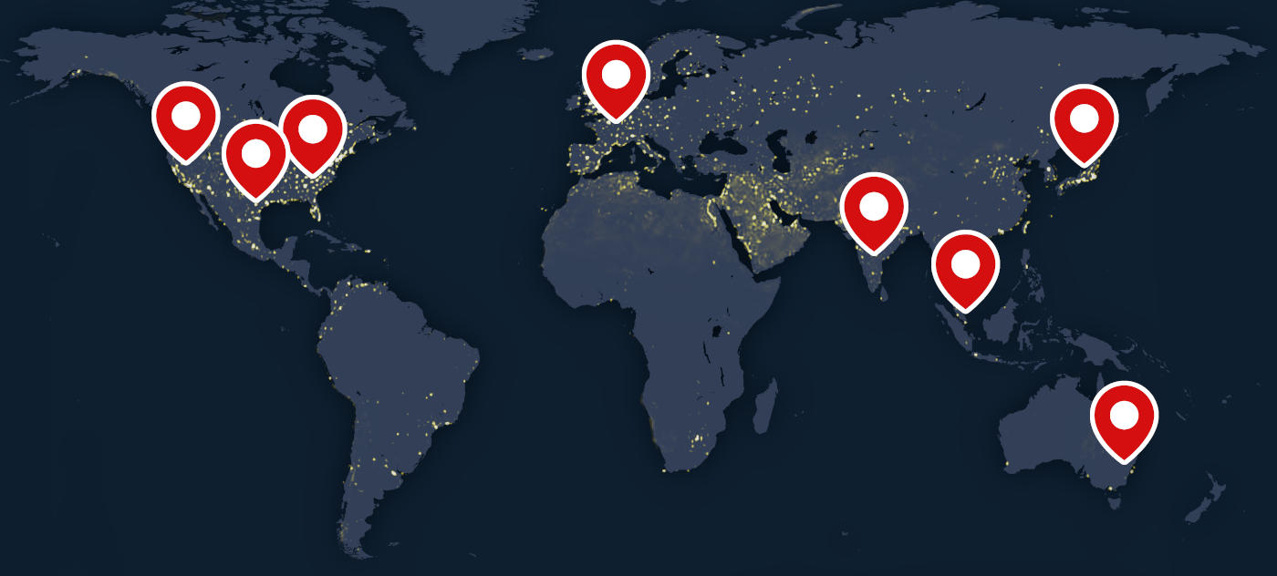 PolyStreamer servers across the globe